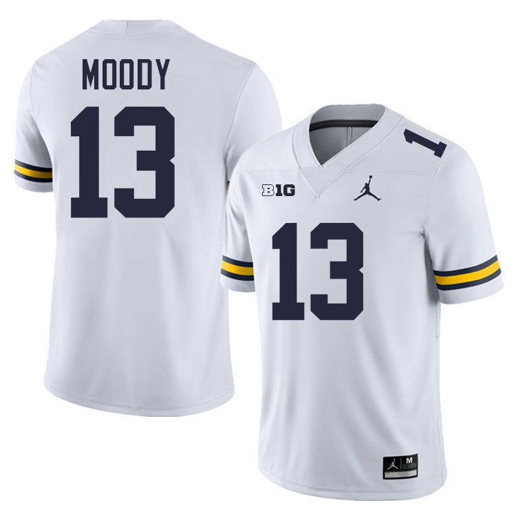 Jake Moody Michigan Jersey,Michigan Wolverines #13 Jake Moody Jersey Youth-White